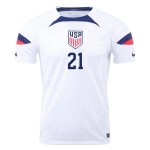 Timothy Weah #21 USMNT Camiseta de Local Mundial 2022 Timothy Weah #21 USMNT Camiseta de Local Mundial 2022