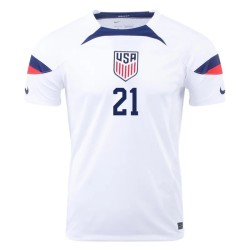 Timothy Weah #21 USMNT Camiseta de Local Mundial 2022 Timothy Weah #21 USMNT Camiseta de Local Mundial 2022