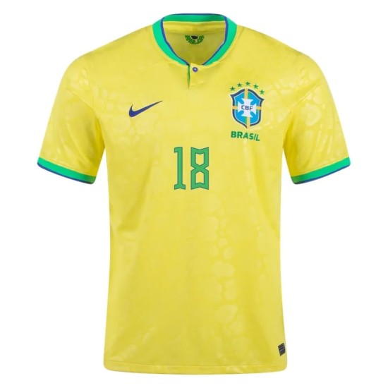Gabriel Jesus #18 Brasil Camiseta de Local Mundial 2022
