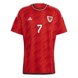Joe Allen #7 Gales Camiseta de Local Mundial 2022 Joe Allen #7 Gales Camiseta de Local Mundial 2022