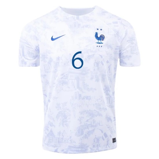 Paul Pogba #6 Francia Camiseta de Visita Mundial 2022 Paul Pogba #6 Francia Camiseta de Visita Mundial 2022