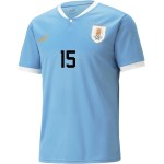 Federico Valverde #15 Uruguay Camiseta de Local Mundial 2022 Federico Valverde #15 Uruguay Camiseta de Local Mundial 2022