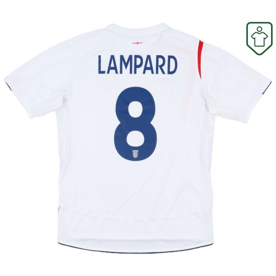 Camiseta retro local Inglaterra 2005/07 para hombre Lampard #8 Camiseta retro local Inglaterra 2005/07 para hombre Lampard #8