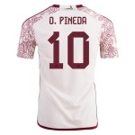 Orbelin Pineda #10 México Camiseta de Visita Mundial 2022