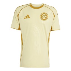 Camiseta mujer Chicago Fire 2025 tercera pre partido - amarilla