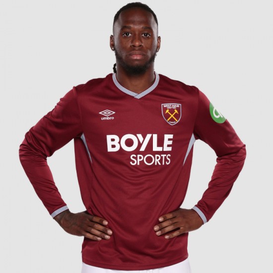 Camiseta de Local de Manga Larga West Ham United Mujer 2025/26