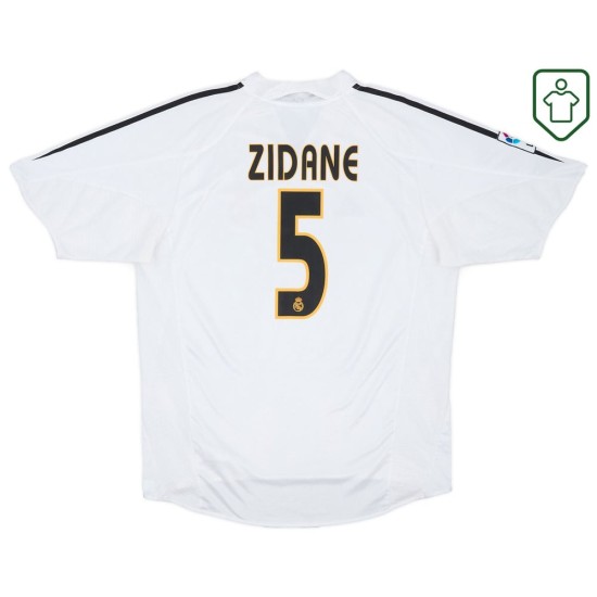Hombre Camiseta retro local Real Madrid 2004/05 Zidane #5
