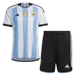 Camiseta+Pantalones Cortos Infantil Argentina de Local Mundial 2022 Camiseta+Pantalones Cortos Infantil Argentina de Local Mundial 2022