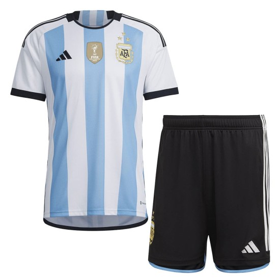 Camiseta+Pantalones Cortos Infantil Argentina de Local Mundial 2022 Camiseta+Pantalones Cortos Infantil Argentina de Local Mundial 2022
