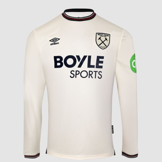 Camiseta visitante manga larga hombre West Ham United 2025/26 Camiseta visitante manga larga hombre West Ham United 2025/26