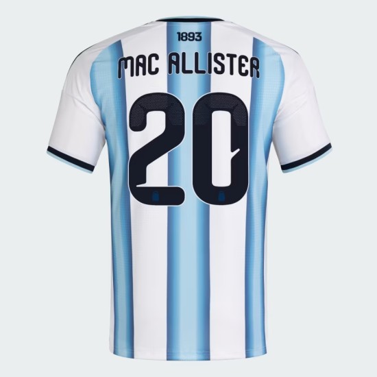 Camiseta Oficial Local Argentina 2026 Mujer MAC ALLISTER #20