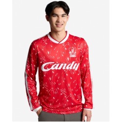Camiseta retro local Candy manga larga Liverpool 1989/91 de hombre