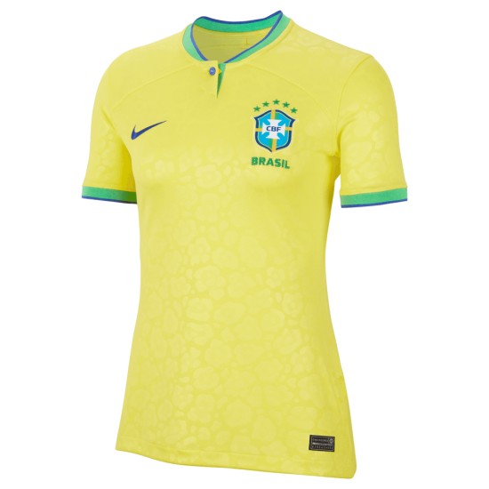 Camiseta Femenina Brasil de Local Mundial 2022 Camiseta Femenina Brasil de Local Mundial 2022