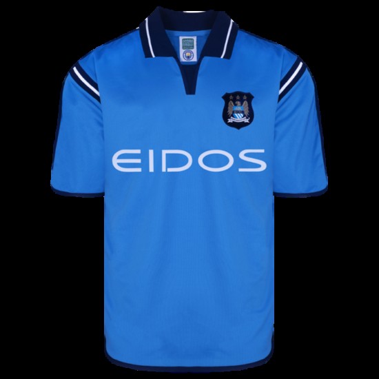 Camiseta Retro de Local Manchester City 2001 para Hombre