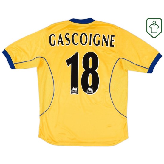 Camiseta retro visitante hombre Everton 2000/01 Gascoigne #18 Camiseta retro visitante hombre Everton 2000/01 Gascoigne #18