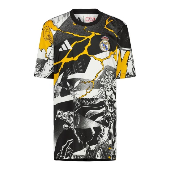 Camiseta de calentamiento Real Madrid Marvel Tercera 2025/26 Hombre Camiseta de calentamiento Real Madrid Marvel Tercera 2025/26 Hombre