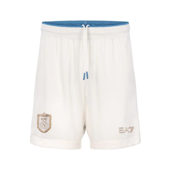 Pantalones Cortos de Local Nápoles 2026/27 Infantil - Blanco Pantalones Cortos de Local Nápoles 2026/27 Infantil - Blanco