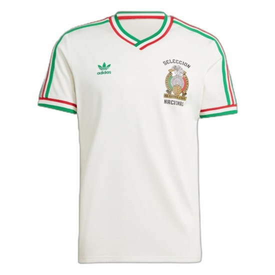 México Camiseta Remake Blanca 1985 México Camiseta Remake Blanca 1985