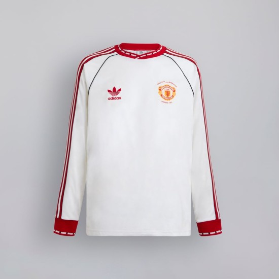 Camiseta Manga Larga Manchester United 1991 Away Retro Hombre