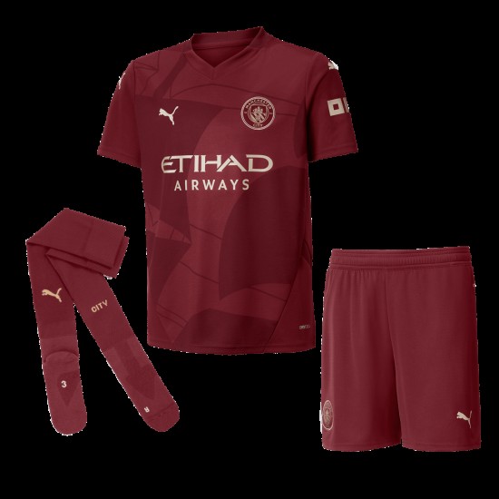 Kit de tercer lugar de niños Manchester City 2024/25 Kit de tercer lugar de niños Manchester City 2024/25