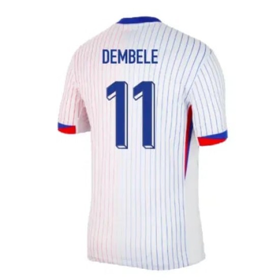 Camiseta de visitante O.DEMBELE Francia 2024/25 para hombres Camiseta de visitante O.DEMBELE Francia 2024/25 para hombres