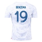Karim Benzema #19 Francia Camiseta de Visita Mundial 2022