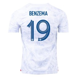 Karim Benzema #19 Francia Camiseta de Visita Mundial 2022