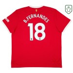 Camiseta retro local hombre Manchester United 2021/22 B. Fernandes #18 Camiseta retro local hombre Manchester United 2021/22 B. Fernandes #18