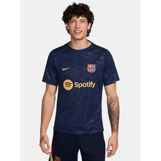 Camiseta de prematch de casa de hombre FC Barcelona 2024/25