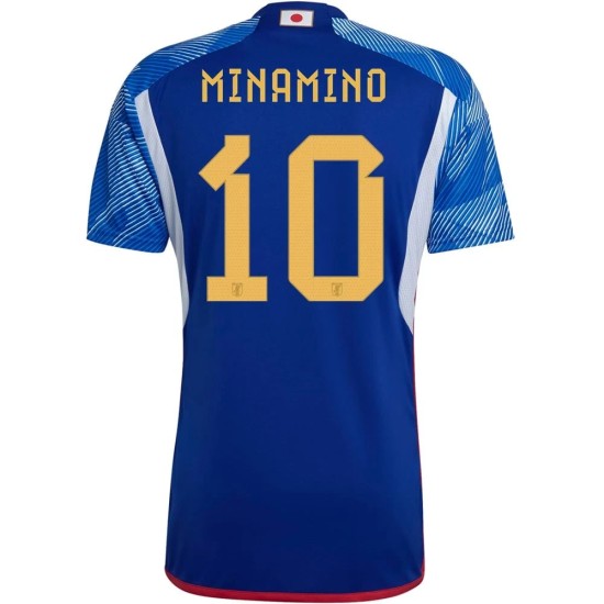Takumi Minamino #10 Japón Camiseta de Local Mundial 2022 Takumi Minamino #10 Japón Camiseta de Local Mundial 2022