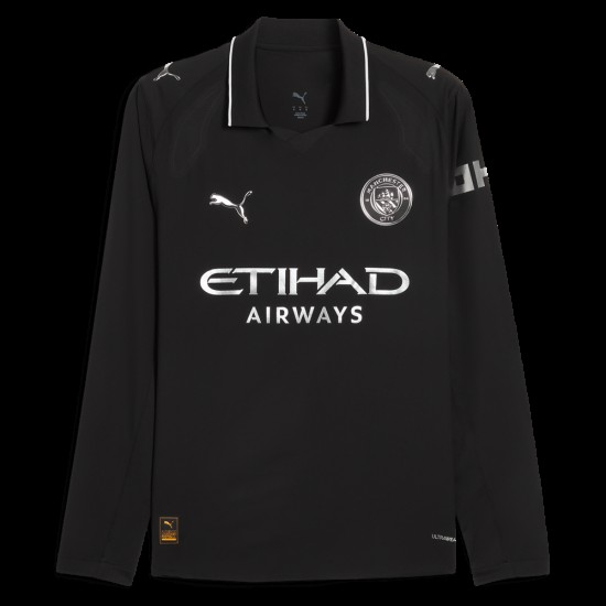 Camiseta de Visitante de Manga Larga Niño Manchester City 2025/26