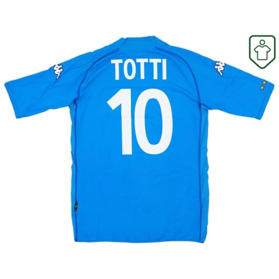 Camiseta retro local Italia 2002 para hombre Totti #10 Camiseta retro local Italia 2002 para hombre Totti #10