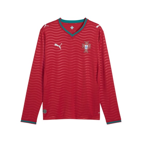 Camiseta de manga larga de niño Portugal 2026 Copa del Mundo local Camiseta de manga larga de niño Portugal 2026 Copa del Mundo local