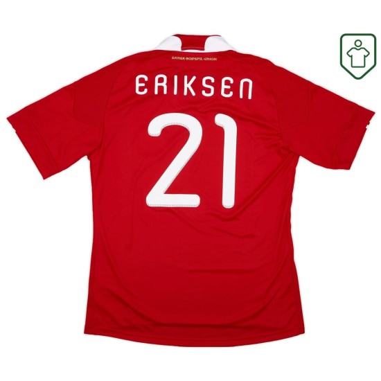 Camiseta retro local Dinamarca 2010/11 para hombre Eriksen #21 Camiseta retro local Dinamarca 2010/11 para hombre Eriksen #21