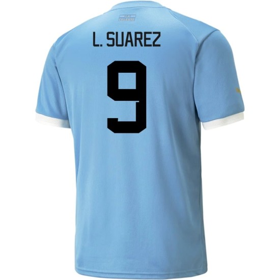 Luis Suarez #9 Uruguay Camiseta de Local Mundial 2022 Luis Suarez #9 Uruguay Camiseta de Local Mundial 2022