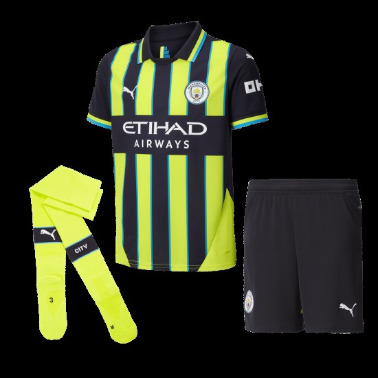 Kit de visitante de niños Manchester City 2024/25 Kit de visitante de niños Manchester City 2024/25