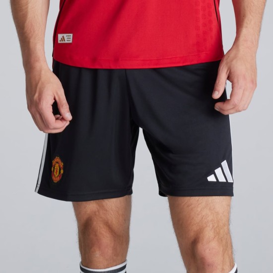 Mujer Manchester United 2025/26 Pantalones Cortos Local - Negro
