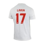 Cyle Larin #17 Canadá Camiseta de Visita Mundial 2022 Cyle Larin #17 Canadá Camiseta de Visita Mundial 2022