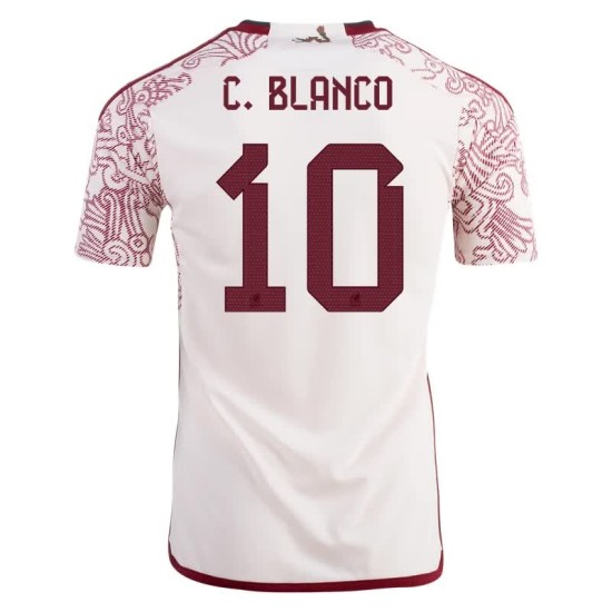 Cuauhtemoc Blanco #10 México Camiseta de Visita Mundial 2022 Cuauhtemoc Blanco #10 México Camiseta de Visita Mundial 2022