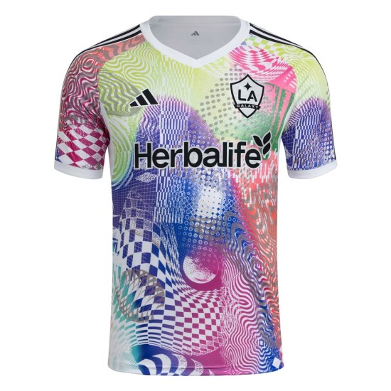 Camiseta prepartido tercera LA Galaxy 2025 blanco mujer