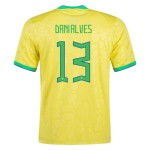 Dani Alves #13 Brasil Camiseta de Local Mundial 2022