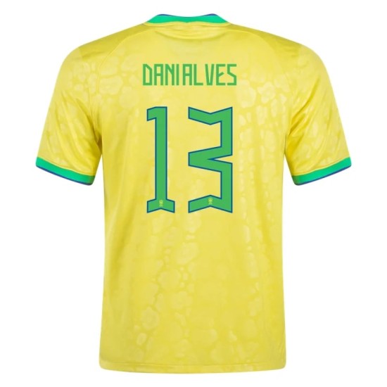Dani Alves #13 Brasil Camiseta de Local Mundial 2022