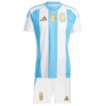 Camiseta+Pantalones Cortos Infantil Argentina de Local Copa América 2024 Camiseta+Pantalones Cortos Infantil Argentina de Local Copa América 2024