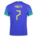 Lucas Paqueta #7 Brasil Camiseta de Visita Mundial 2022 Lucas Paqueta #7 Brasil Camiseta de Visita Mundial 2022