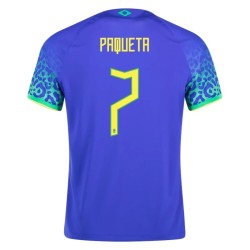 Lucas Paqueta #7 Brasil Camiseta de Visita Mundial 2022