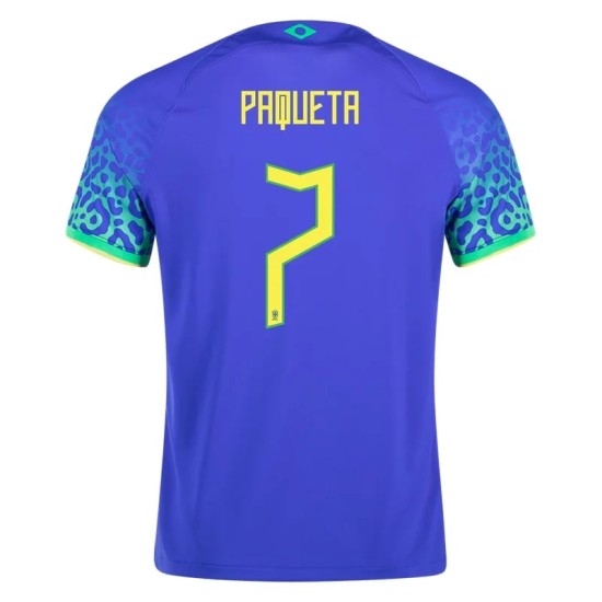 Lucas Paqueta #7 Brasil Camiseta de Visita Mundial 2022 Lucas Paqueta #7 Brasil Camiseta de Visita Mundial 2022