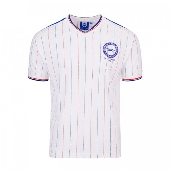 Camiseta Retro Finalistas FA Cup de Visitante Brighton & Hove Albion 1983 para Hombre Camiseta Retro Finalistas FA Cup de Visitante Brighton & Hove Albion 1983 para Hombre