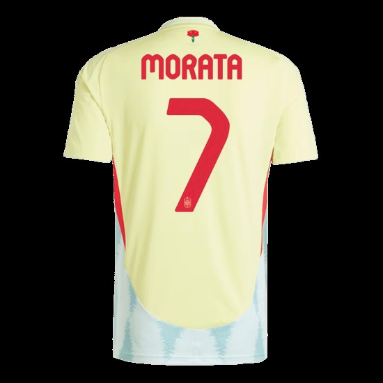 Álvaro Morata #7 España Camiseta de Visita EURO 2024