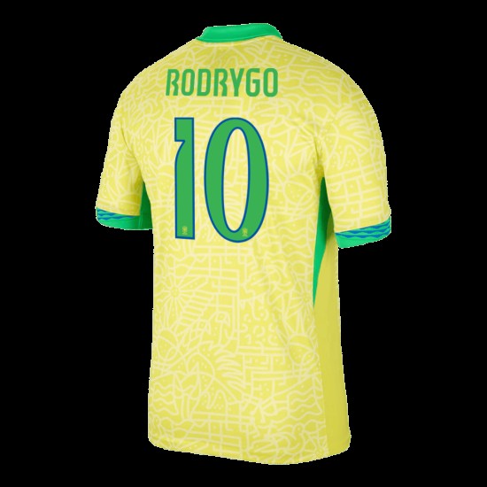 RODRYGO #10 Brasil Camiseta de Local Copa América 2024 RODRYGO #10 Brasil Camiseta de Local Copa América 2024
