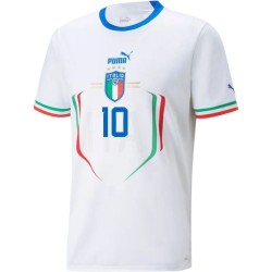 Lorenzo Insigne #10 Italia Camiseta de Visita Mundial 2022 Lorenzo Insigne #10 Italia Camiseta de Visita Mundial 2022